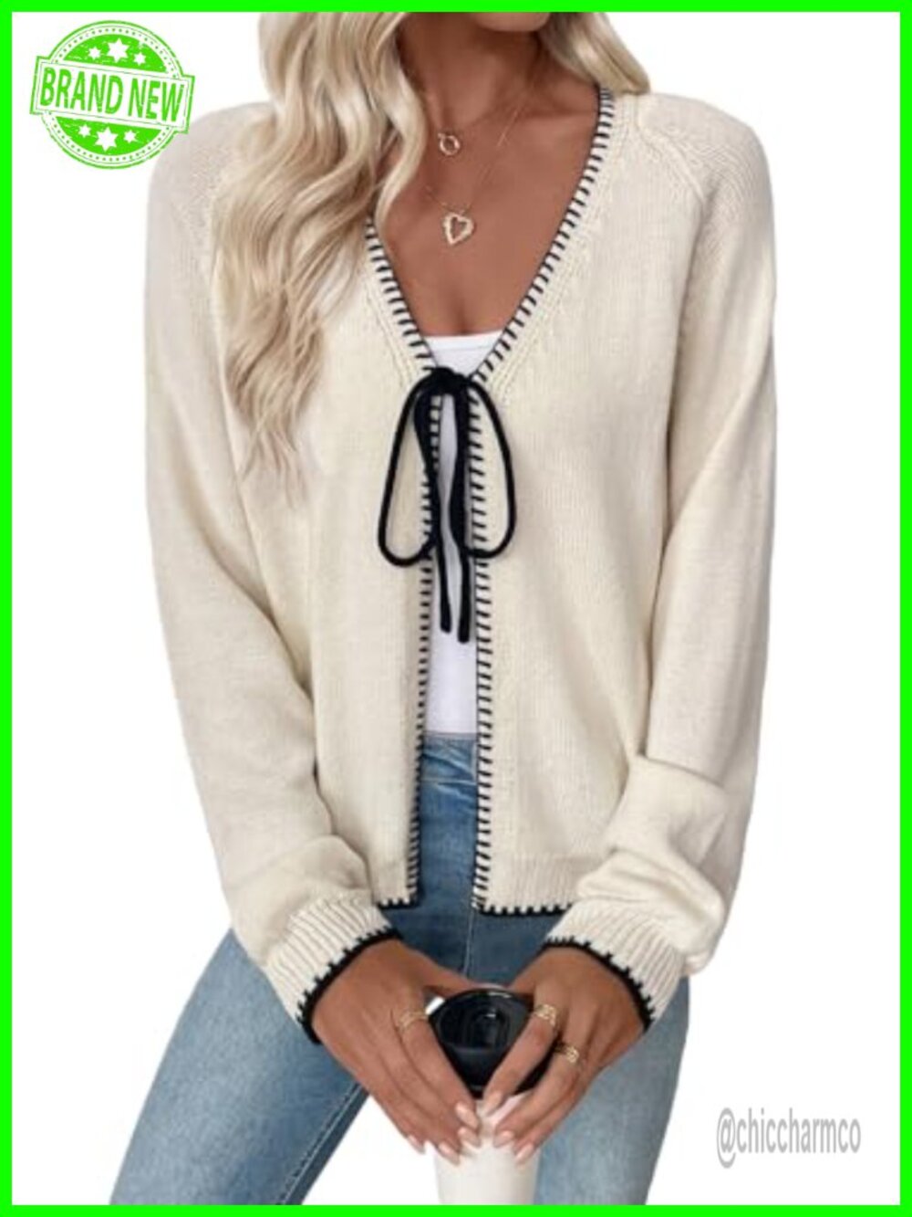EVALESS Women's Lightweight Knit Cardigan Long Sleeve Open Front Loose Fit